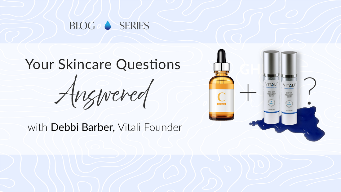 “How do I use Vitamin C and Copper Peptides (GHK-Cu) together in my Vitali Skincare routine?"