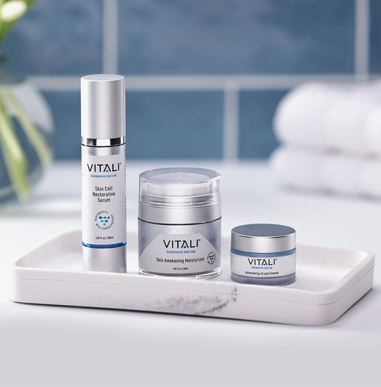 Copper Peptide Collection - Serum, Moisturizer, Eye & Lash Cream - Vitali Skincare